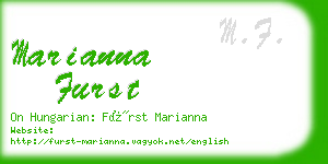 marianna furst business card